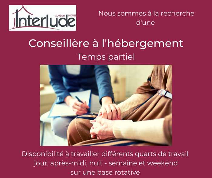 Conseillère à l'hébergement - Temps partiel